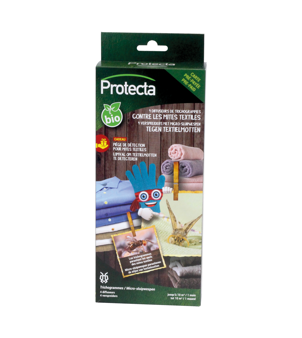 4 DIFFUSEURS DE TRICHOGRAMMES contre les mites textiles main product photo