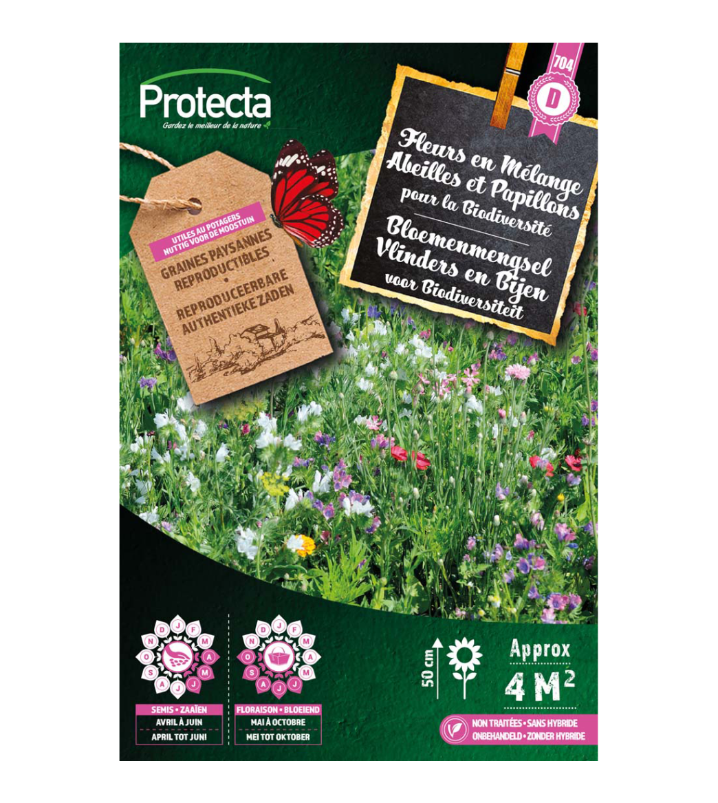 Bloemenmengsel Vlinders en Bijen main product photo